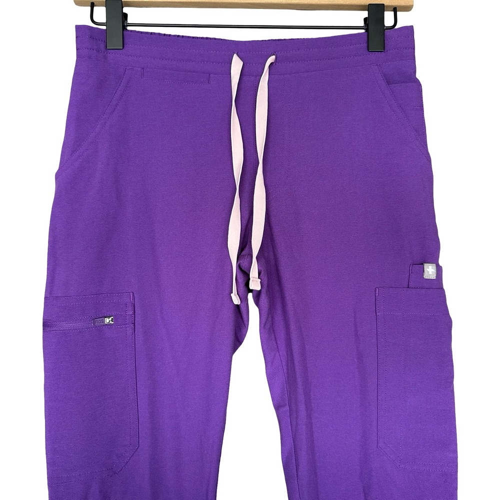 Figs Yola High-Rise Skinny Ultra Violet Anti-Wrinkle Scrub Trouser Size XXS - Picture 6 of 12